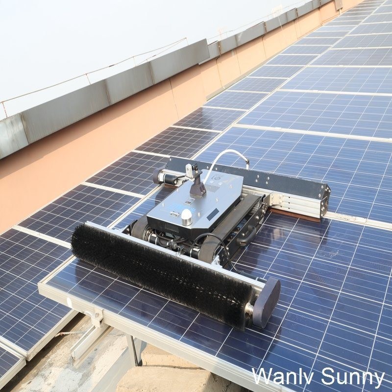 Powerful Lithium Battery Solar Panel Cleaning Robot for 24V Operating ...